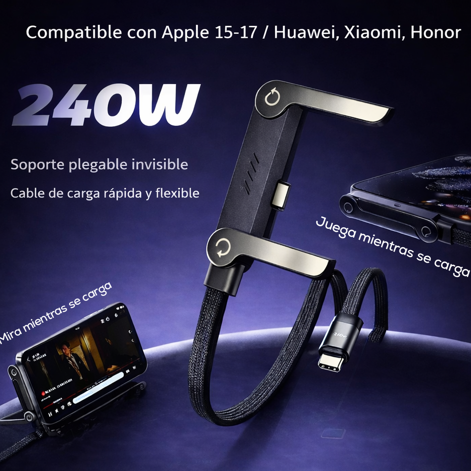 Carga Fit - Soporte plegable - Cable ultrarrápido 240W