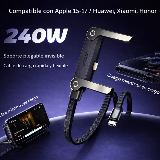 Carga Fit - Soporte plegable - Cable ultrarrápido 240W